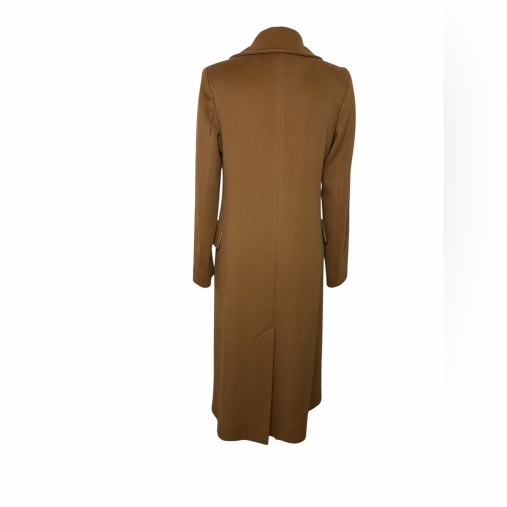 💫 FLEURETTE Mia Brown Camel Cashmere Classic Luxury Long Maxi Coat Trench Size 6 - Picture 8 of 12